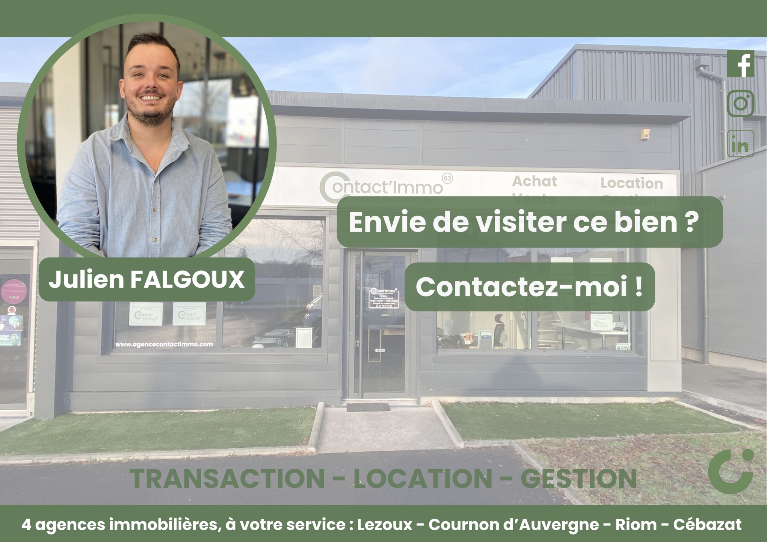 Julien FALGOUX Agence Contact Immo 63 Julien FALGOUX Agence Contact Immo 63